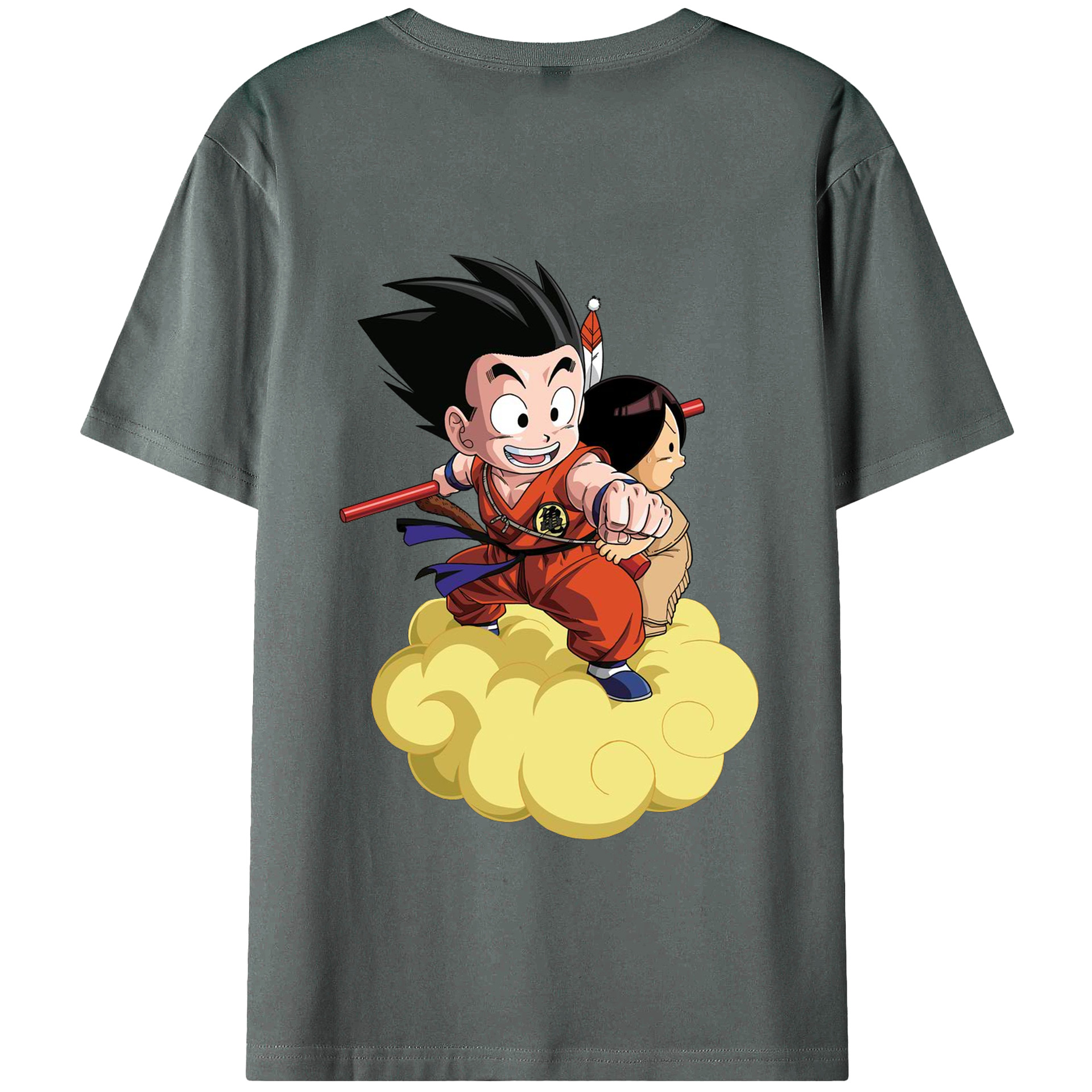 （画像用） ドラゴンボール 孫悟空（そん ごくう）Son Goku カカロット DRAGON BALL Kakarotto 綿100％ メンズ半袖Tシャツ（バックプリント） 通気性